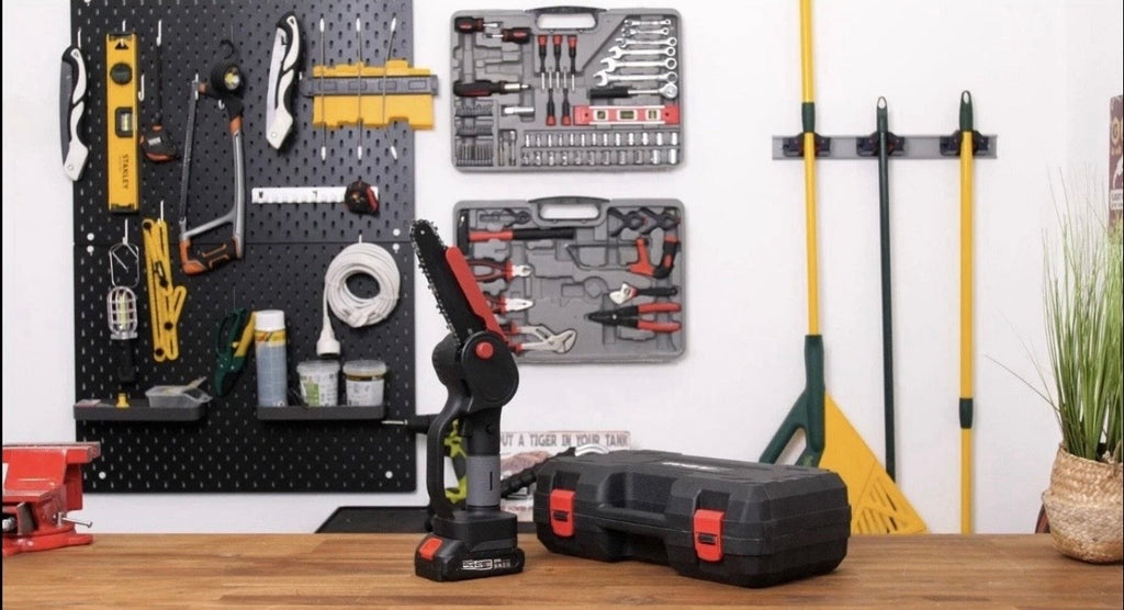 MOTOSEGA A BATTERIA 48V 6 e 8 POLLICI LUBRIFICATA OLIO ELETTROSEGA TAGLIARAMI