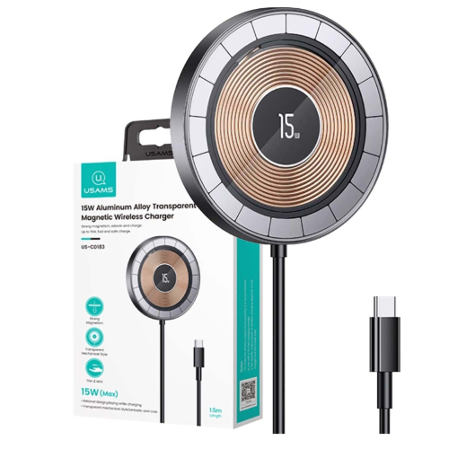 Caricabatterie Wireless MAGNETICO in Alluminio