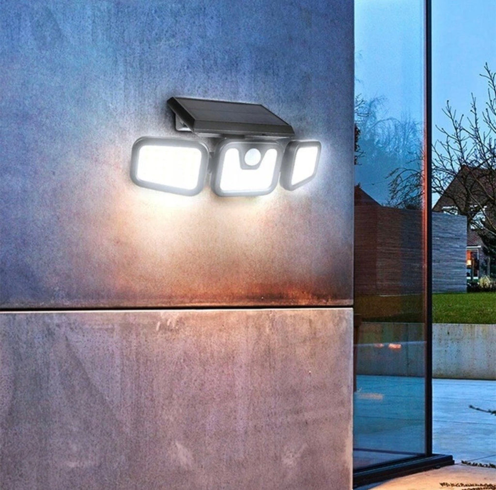 Faro Faretto Lampada Luce Fredda Led Pannello Solare Sensore Crepuscolare