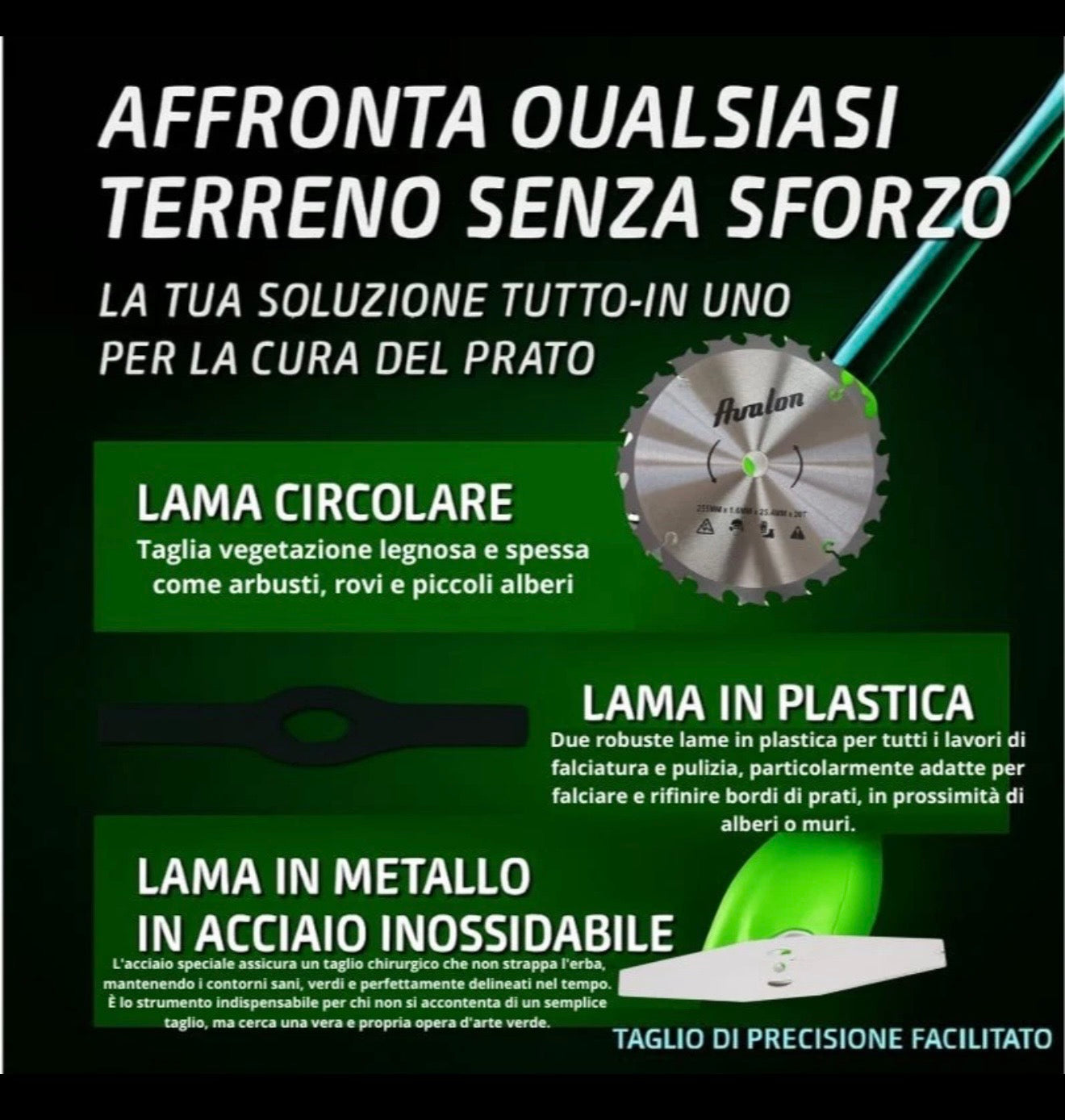 DECESPUGLIATORE A BATTERIA TAGLIABORDI ELETTRICO 800W TAGLIAERBA 2 BATTERIE+ ACC