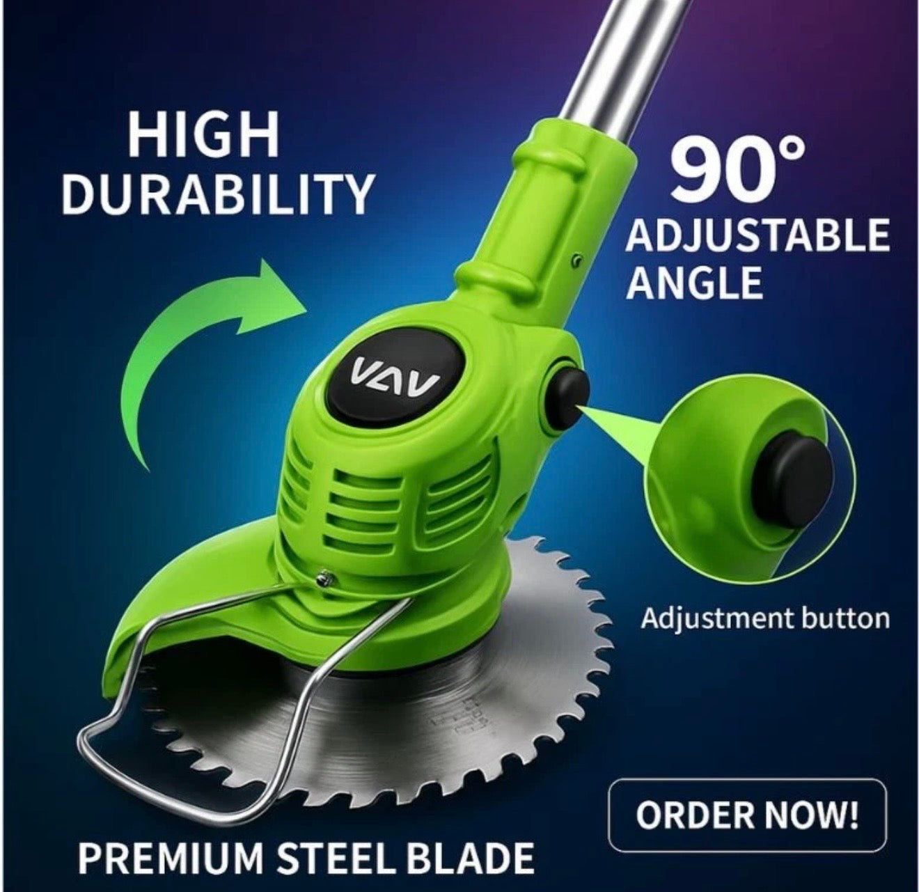 DECESPUGLIATORE A BATTERIA TAGLIABORDI ELETTRICO 800W TAGLIAERBA 2 BATTERIE+ ACC