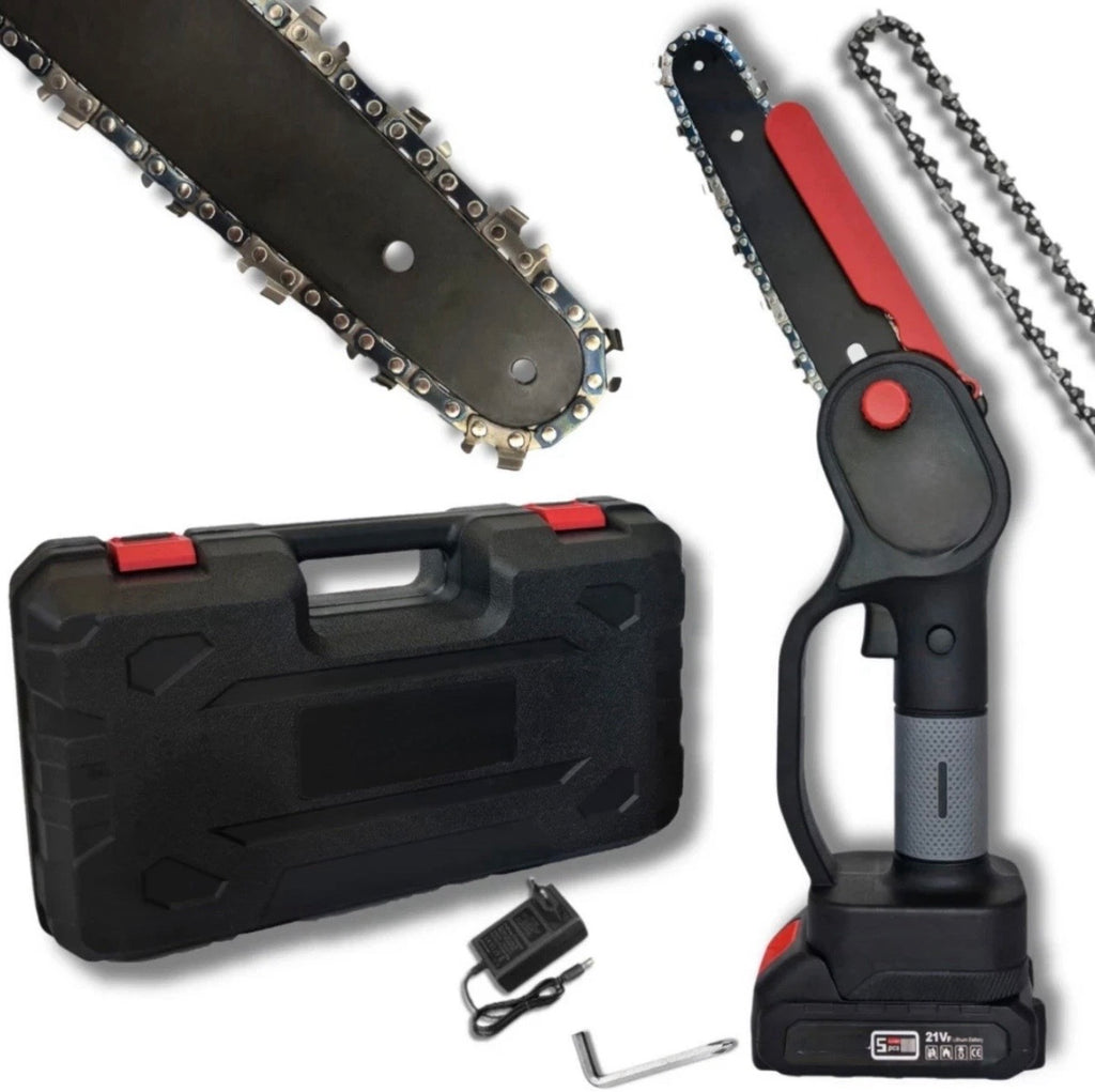 MOTOSEGA A BATTERIA 48V 6 e 8 POLLICI LUBRIFICATA OLIO ELETTROSEGA TAGLIARAMI