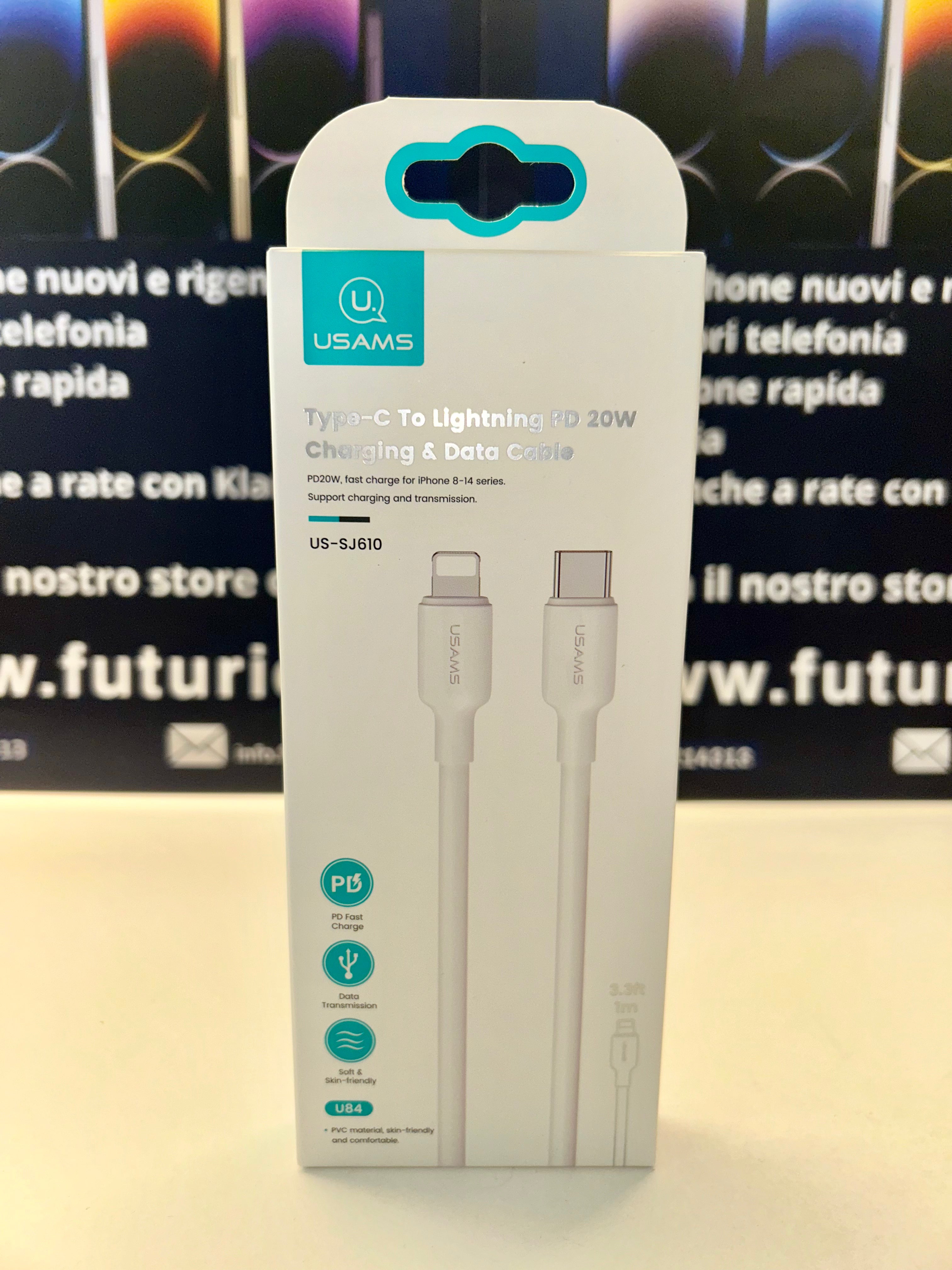 Cavo di ricarica a carica veloce Type-C / Lightning USAMS