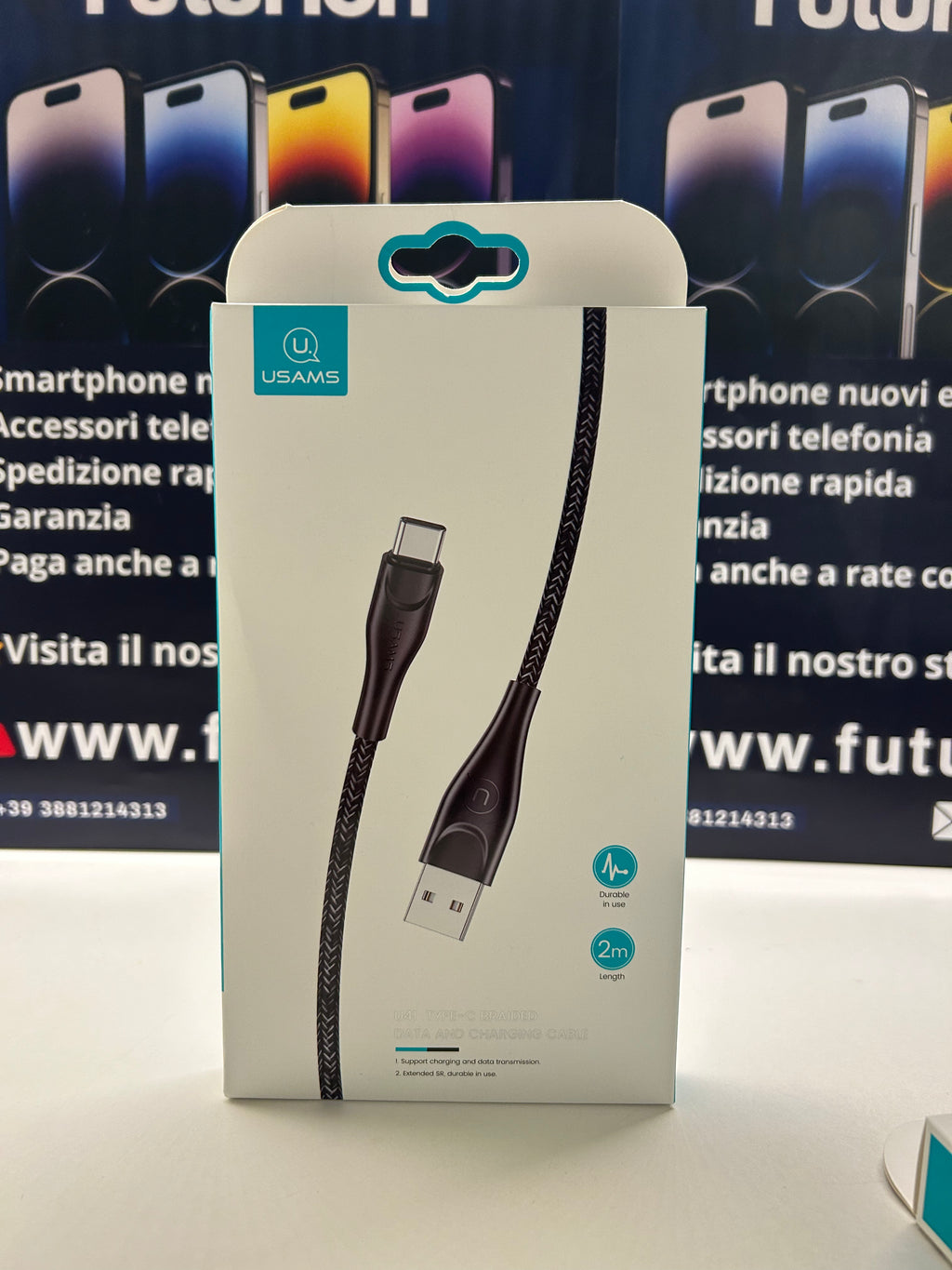 Cavo di ricarica USB/Type-C 2Metri USAMS