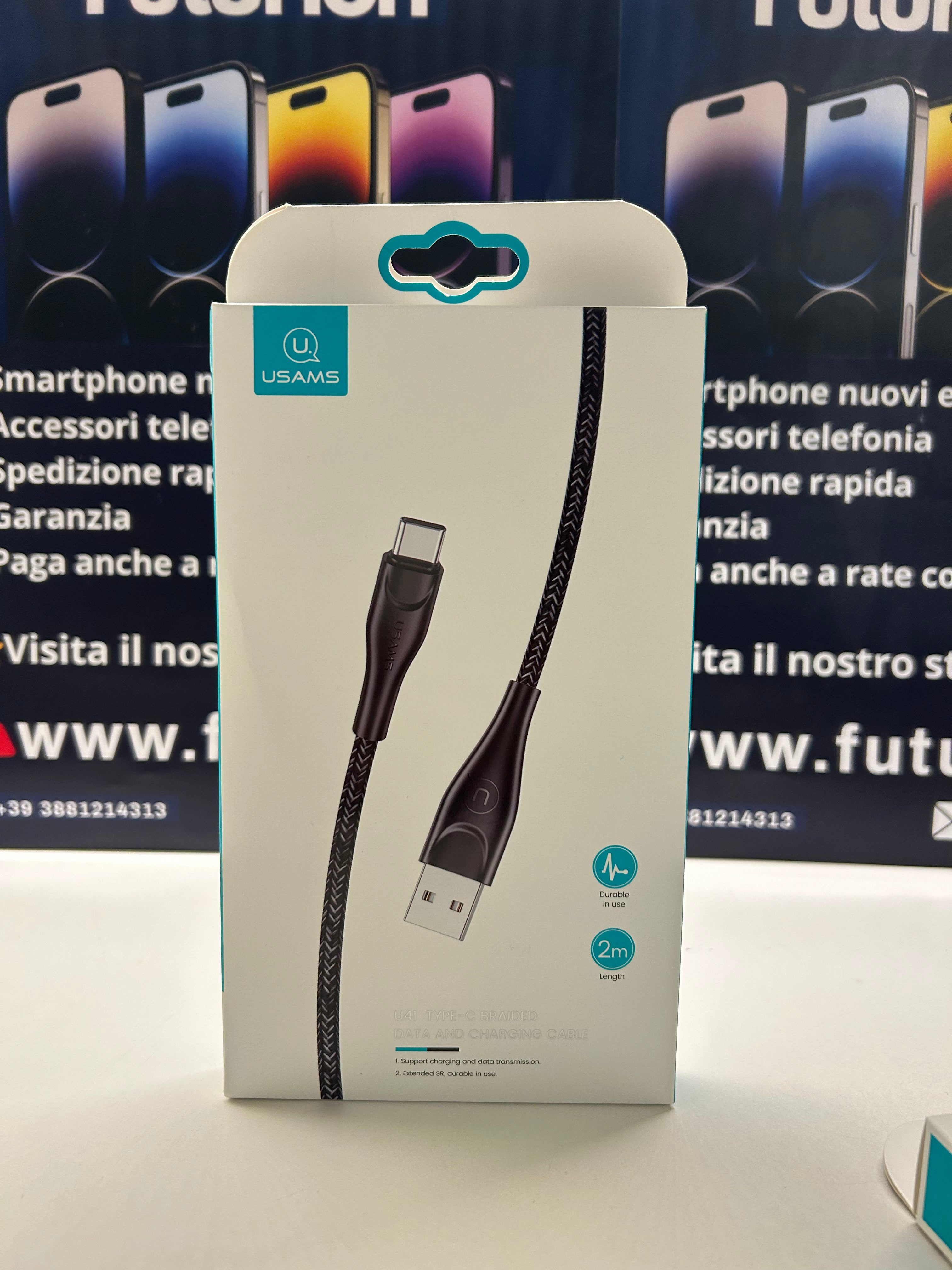 Cavo di ricarica USB/Type-C 2Metri USAMS